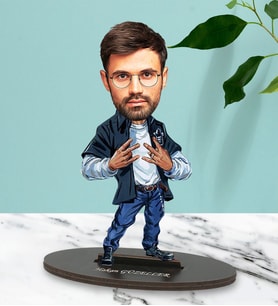 Kişiye Özel Rapçı Erkek Tasarımlı Karikatür Biblo