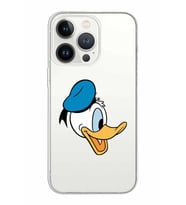 Apple iPhone 13 ProMax Uyumlu Kapak Donald Duck Tasarımlı Şeffaf Silikon Kılıf