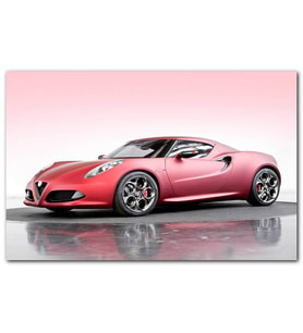 Cakatablo Alfa Romeo 4C Concept Kırmızı Otomobil Görseli MDF Tablo