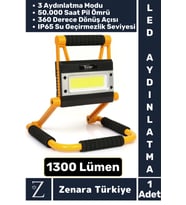 Premium Uzun Ömürlü Kamp Avcı Deprem 3 Modlu 360 Derece Döner Şarjlı 1300 Lümen LED AYDINLATMA