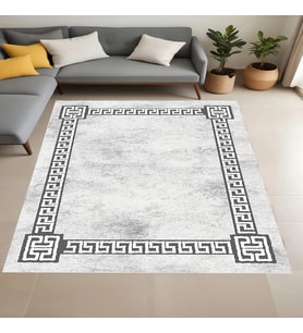 Eliana Home Dijital Baskı Yıkanabilir Kaymaz Taban Salon Halısı Ve Yolluk LNA0940-FNL175 (Gri)