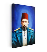 Kanvas Tablo Sultan II Abdülhamid Modern Yorum Portresi Osmanlı Tablosu Ev Ofis Duvar Dekoru