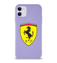 Apple iPhone 11 Uyumlu Lansman Kılıf Ferrari Tasarımlı Altı Kapalı İçi Kadife Kaplı  Kapak (Şeffaf)