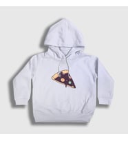 Presmono Unisex Çocuk Beyaz Pizza Bed Astronaut Space Astronot Uzay Kapüşonlu Sweatshirt 283668tt