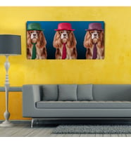 Sevimli Köpekler Kanvas Tablo 60 x 120