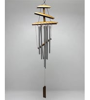 Ahşap ve Metal Malzeme Rüzgar Çanı 36 cm 
