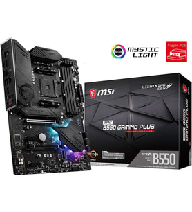 MSI MPG B550 GAMING PLUS DDR4 SATA3 M2 PCIE NVME HDMI DP PCIe 16X v4.0 AM4 ATX