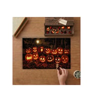 Işıklı Bal Kabakları - Hallowen Tasarımı 240 parça Ahşap Puzzle Ahşap Kutuda MP01078