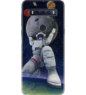 10 Se Kılıf Silikon Desen Özel Seri Astronot Ve Dünya 1759