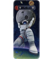 10 Se Kılıf Silikon Desen Özel Seri Astronot Ve Dünya 1759