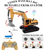 Excavatör Buhar Atan 4in1 Şarjlı Led Işıklı Atan Gövdesi 680* Dönen Ses Efektli  Ana Kepçesi Metal