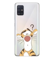 Samsung Galaxy A71 Uyumlu Tigger Tasarımlı Şeffaf Telefon Kılıfı