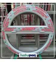 100 cm Çapında Yarım Kanatlı Yuvarlak Pimapen Pencere - Beyaz (Klasik Isıcam-4mm+16mm+4mm)