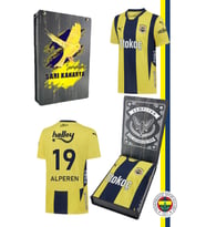 Fenerbahçe Orijinal Unisex Kişiye Özel Forma 2024 Yeni Sezon Ahşap Kutulu (Sarı-Lacivert)