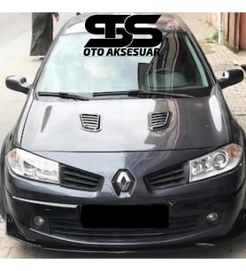 Renault Megane 2 Uyumlu Piano Black Kaput Üstü Havalandırma Izgarası