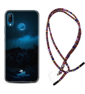 Huawei P20 Lite Mate 10 20 Lite Pro P40 Lite KılıfBoyun Asklı Rasta Silikon Gece 1633