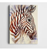 Zebra Kahverengi Desenler Kanvas Tablo