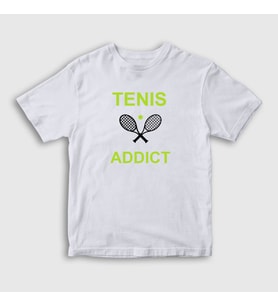 Presmono Unisex Çocuk Beyaz Addict Spor Tennis Tenis T-Shirt 329848tt (Beyaz)