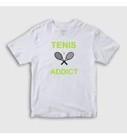Presmono Unisex Çocuk Beyaz Addict Spor Tennis Tenis T-Shirt 329848tt (Beyaz)