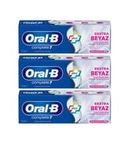 Oral-B Komple 7 Ekstra Beyaz Diş Macunu 75 ml 3 Adet