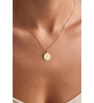 Kişiye Özel Minimal Pusula Model Kolye 925K Gümüş (Gold)