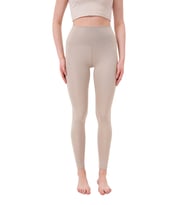 Syosh Comfort Bej Yüksek Bel Toparlayıcı Spor Tayt (Yoga, Pilates, Antrenman ve Günlük Kullanım)