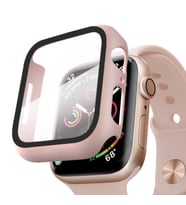 Microsonic Apple Watch SE 2022 44mm Kılıf Matte Premium Slim WatchBand Rose Gold