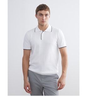 LCWAIKIKI Classic Beyaz Polo Yaka Erkek Triko Tişört