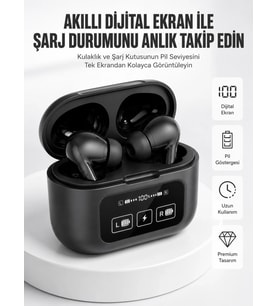 Kablosuz Bluetooth Kulaklık Pro Yeni Nesil Dokunmatik Kontrol