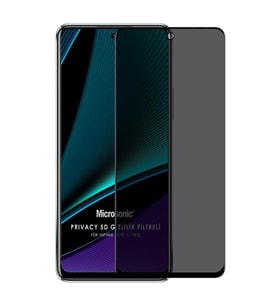 Microsonic Infinix Note 11 Pro Privacy 5D Gizlilik Filtreli Cam Ekran Koruyucu Siyah