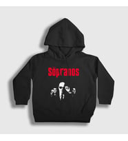 Presmono Unisex Çocuk Siyah Gang Sopranos Kapüşonlu Sweatshirt 469451tt