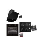 Luxell Opall Siyah 15 Program Ankastre Set (Da-830-40 Tahdf-B66-Sgf3)