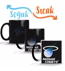 Final Fantasy Midgar Comets Sihirli Kupa Bardak Porselen