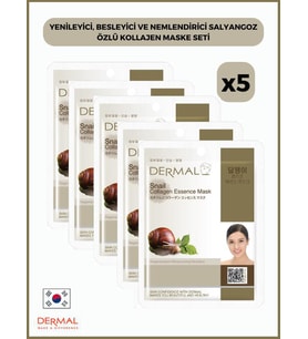 Dermal Yenileyici, Besleyici Ve Nemlendirici Salyangoz Özlü Kollajen Maske 23 Gr 5 Adet