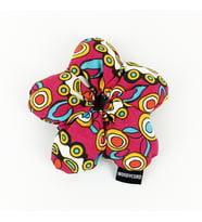 WoodyCord El Yapımı Çiçek Model Pofuduk Scrunchie Toka