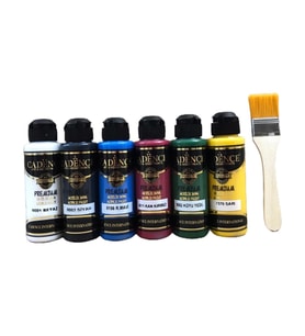 CADENCE AKRİLİK BOYA SETİ VE FIRÇA 120 ML 6LI