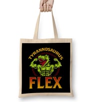Tyrannosaurus Flex Funny Gym Workout Pun T-Rex Bez Çanta Uzun Saplı