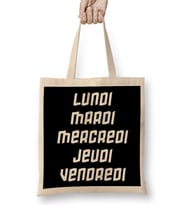 French Slogan Days Of The Week Bez Çanta Uzun Saplı