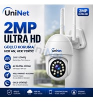 Uninet Dönebilen Dış Mekân Wifi Kamera – Ultra Hd, Akıllı Hareket Algılama, 4x Dijital Zoom ve Gece Görüşü