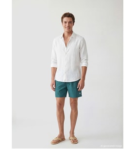 LCW SWIMWEAR Yeşil Kısa Boy Erkek Yüzme Şort