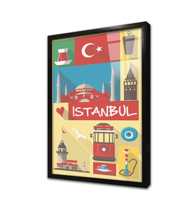 İstanbul Çerçeveli Cam Tablo