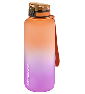 Uzspace Motivasyon Matarası 1500 ml MEGA BÜYÜK BOY Çift Renk 8 Farklı Renk  (Turuncu)
