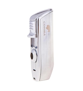Cohiba 3 Torch Pürmüz Yan Ağız Gümüş Puro Çakmağı (Karışık)