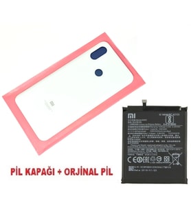 Tkgz Xiaomi Mi 8 Arka Kapak Batarya Pil Kapağı + PİL (CAM) BEYAZ