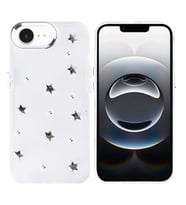 Coverzone Apple iPhone 16E ile uyumlu K?l?f Airbag K�?eli 2mm Kamera �?k?nt? Korumal? Simli ?effaf Bask?l? Z-Kutup Kapak Y?ld?z