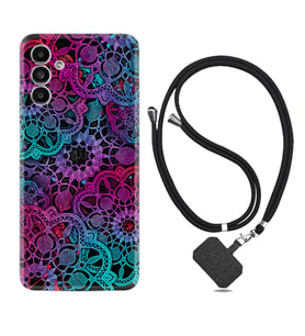 Samsung A23 A31 A32 A50 A51 A52 A53 A70 Kılıf Boyun Askılı Silikon Colurful Mandala 1667