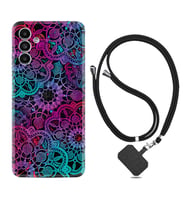 Samsung A23 A31 A32 A50 A51 A52 A53 A70 Kılıf Boyun Askılı Silikon Colurful Mandala 1667