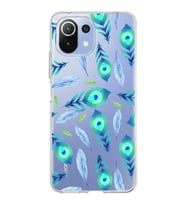 PrintiFy Xiaomi Mi 11 Lite ile Uyumlu 1mm Slim Fit Nazar Boncuğu 3 Baskılı Şeffaf  Kılıf