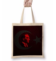 Atatürk 01 Bez Çanta Uzun Saplı