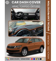 SKODA KODIAQ (2017-2022) Torpido Örtüsü Ön Göğüs Halı Torpido Koruma Birebir Uyum Kaymaz UV Koruma